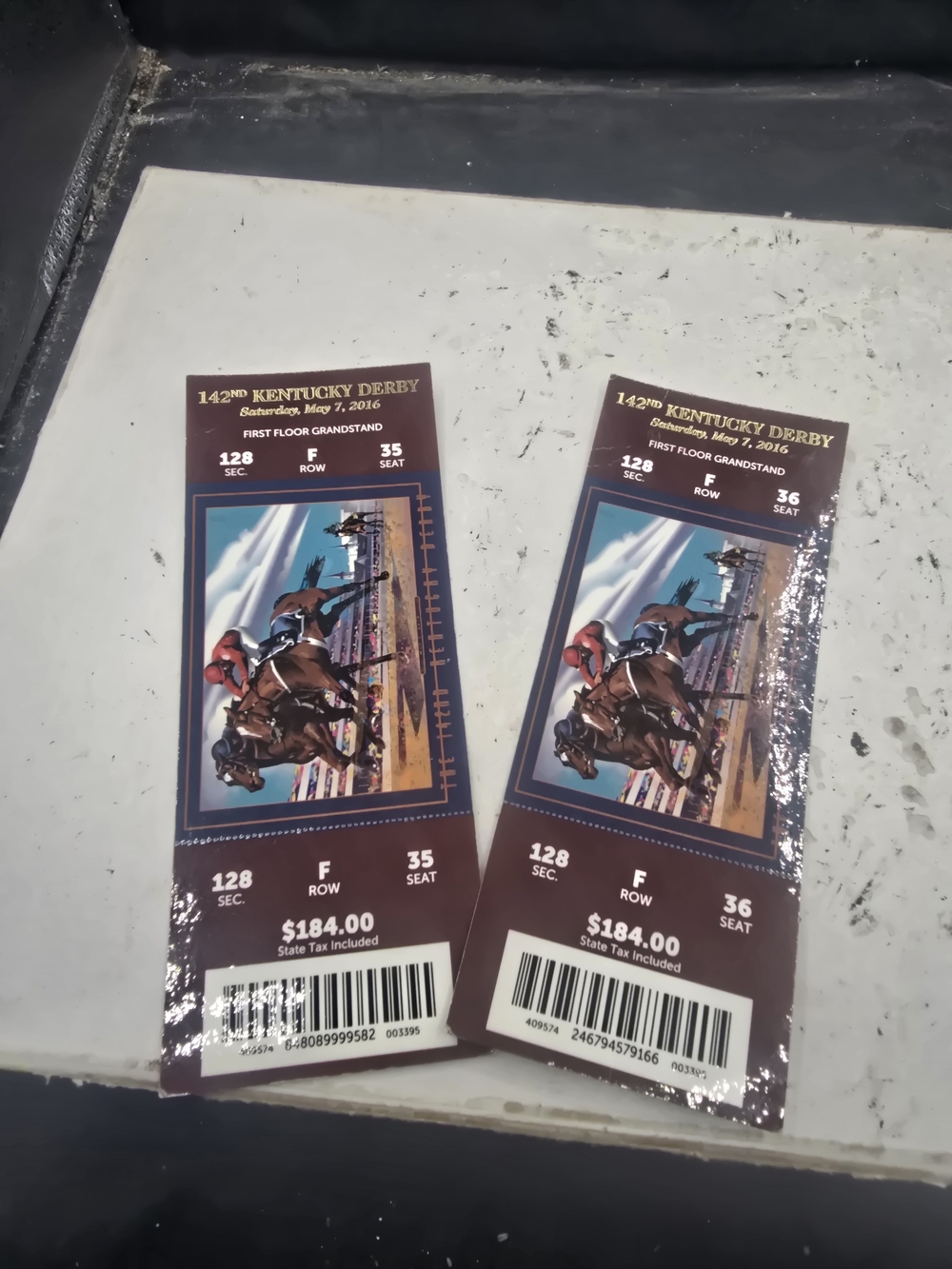 Kentucky Derby Commemorative Tickets - Brown